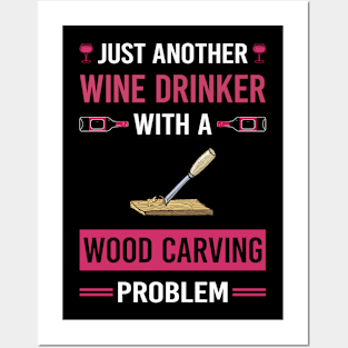 Wine Drinker Wood Carving Woodcarving Woodcarver Posters and Art